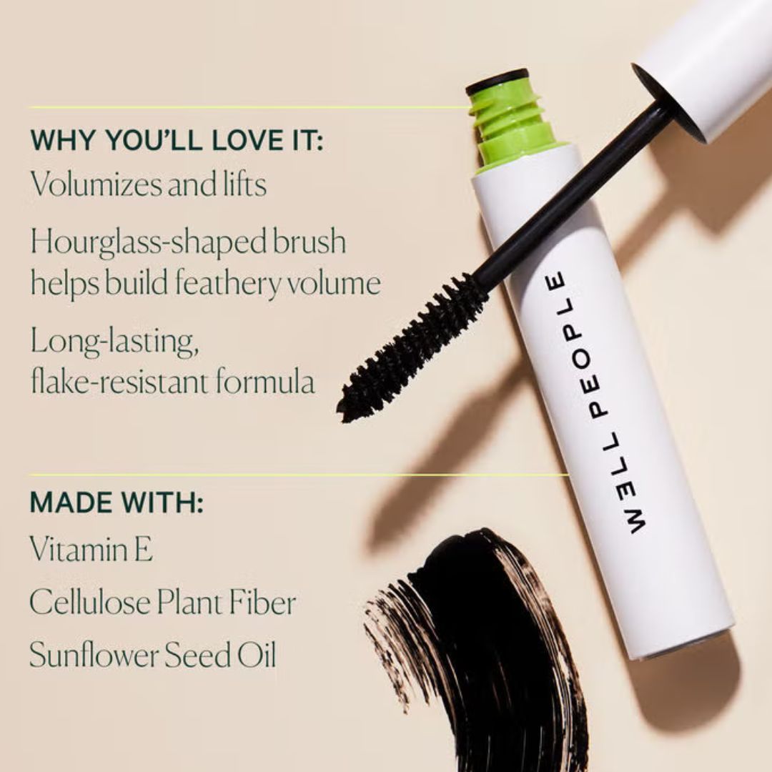 Mini size Well People volumizing mascara with wand
