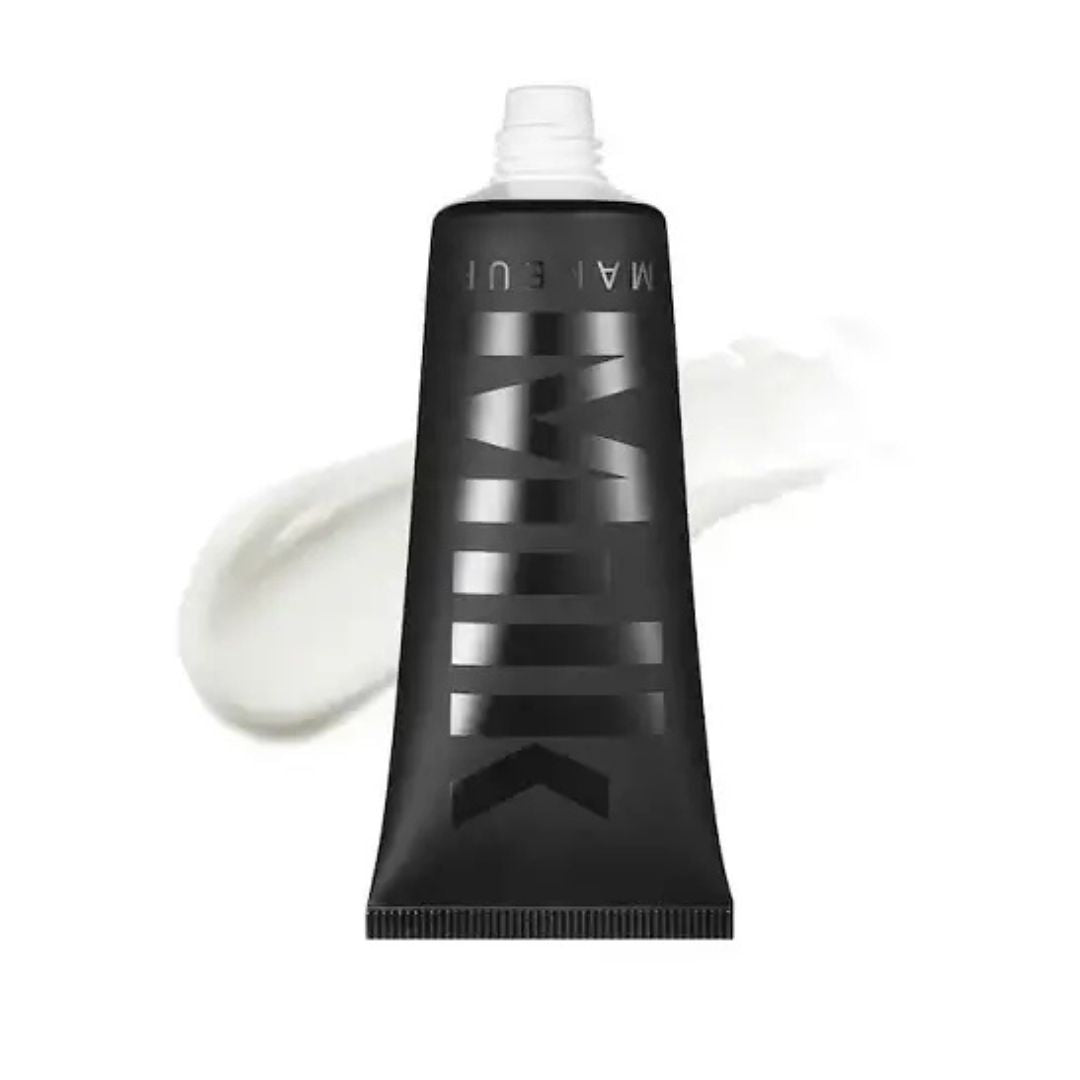 Milk Makeup Pore Eclipse Mattifying + Blurring Primer in 4ml mini size, featuring a sleek, translucent tube with minimalist branding