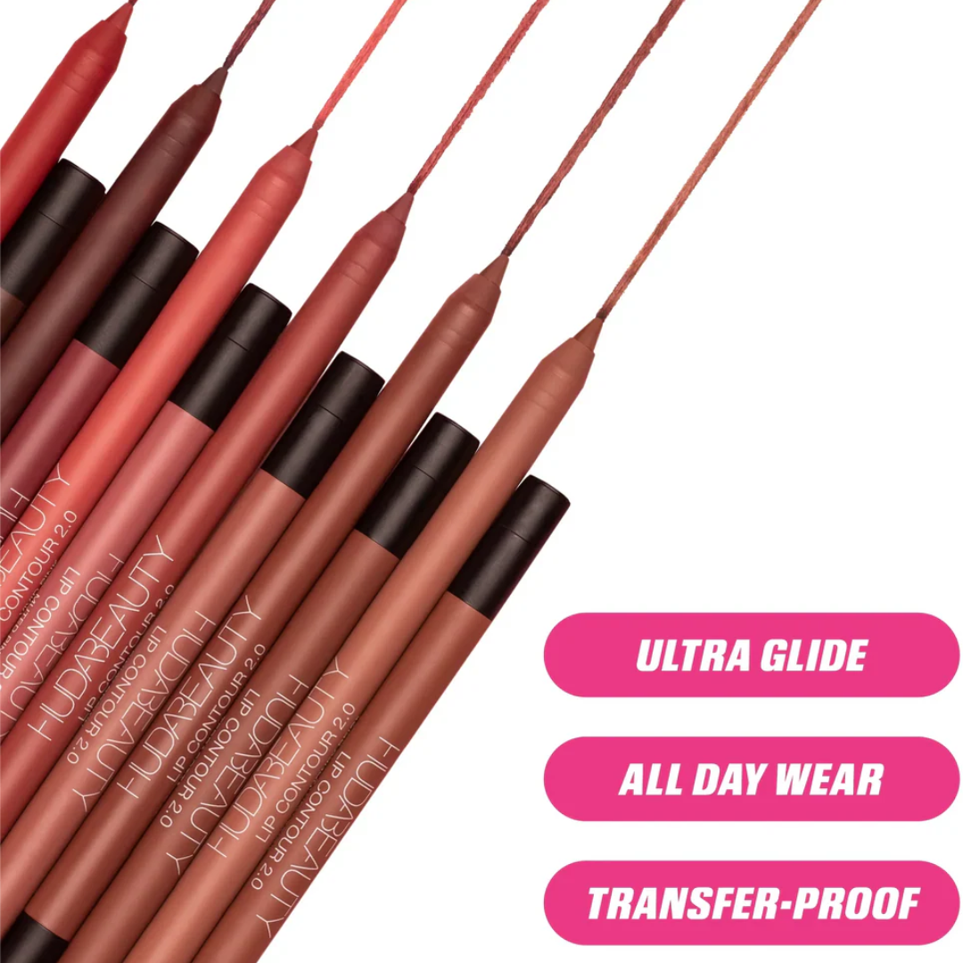 Smooth, easy-to-apply Huda Beauty automatic lip contour pencil