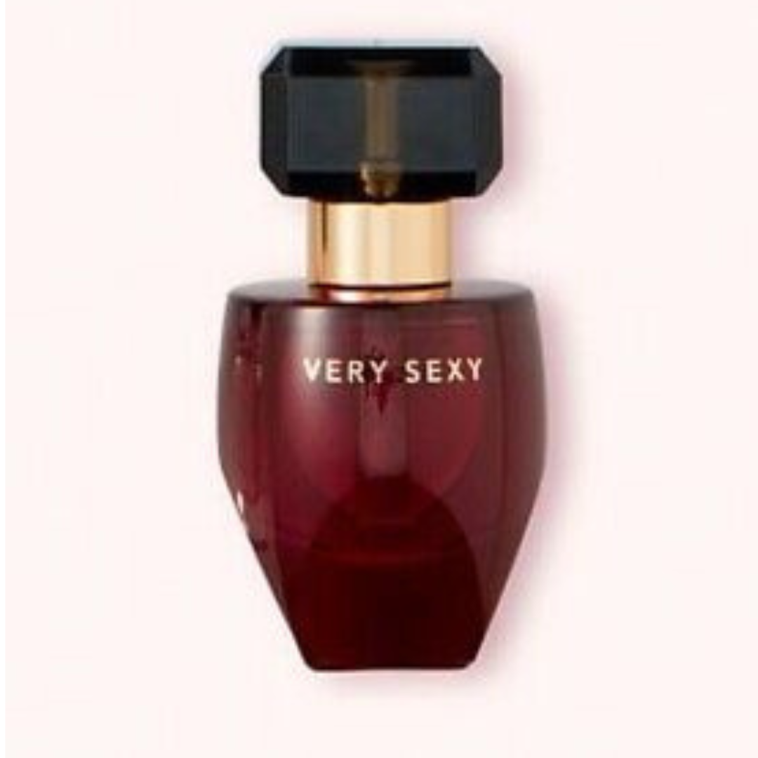 "Victoria’s Secret Very Sexy travel-size perfume with red and black bottle"