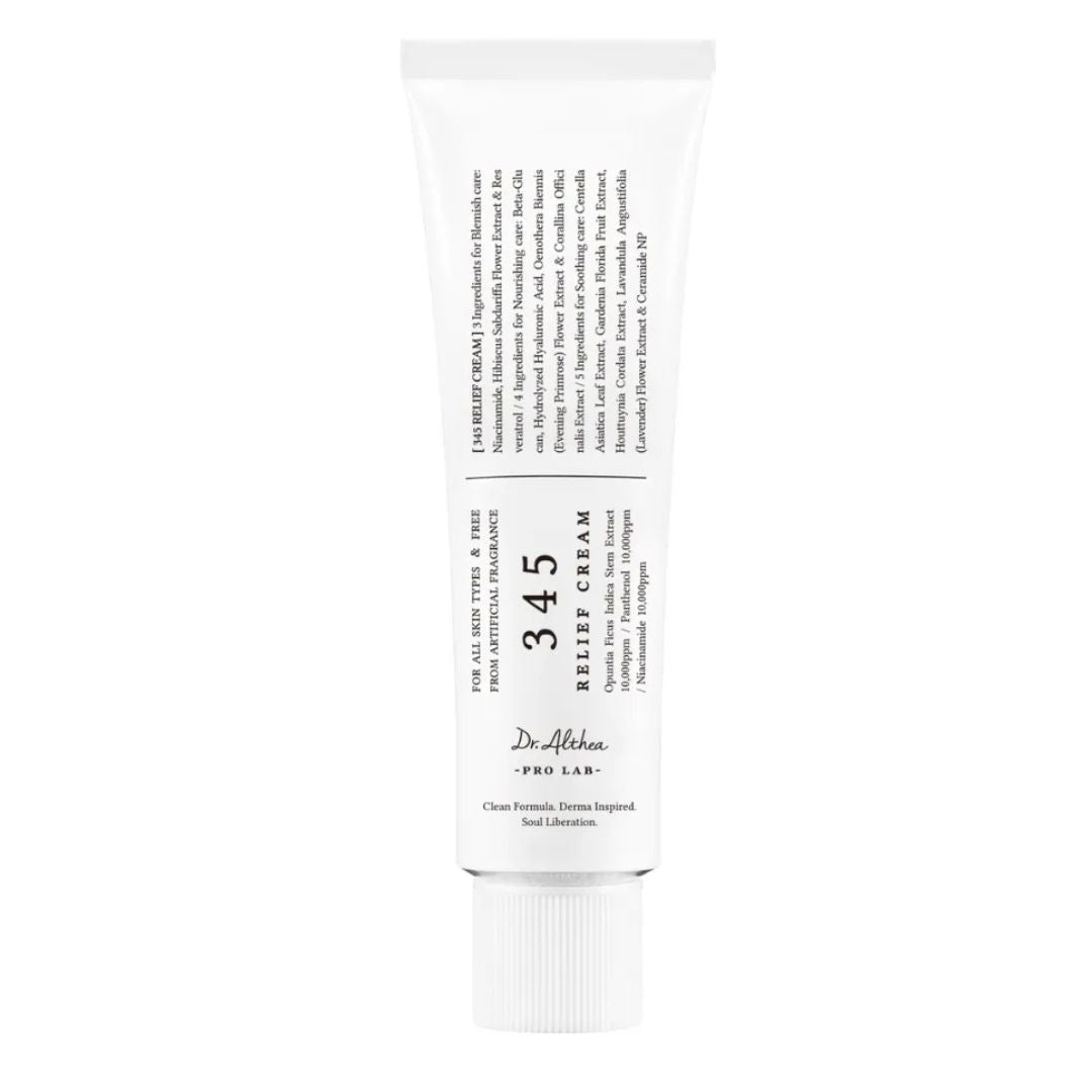 Dr. Althea 345 Relief Cream 50ml tube – front packaging view