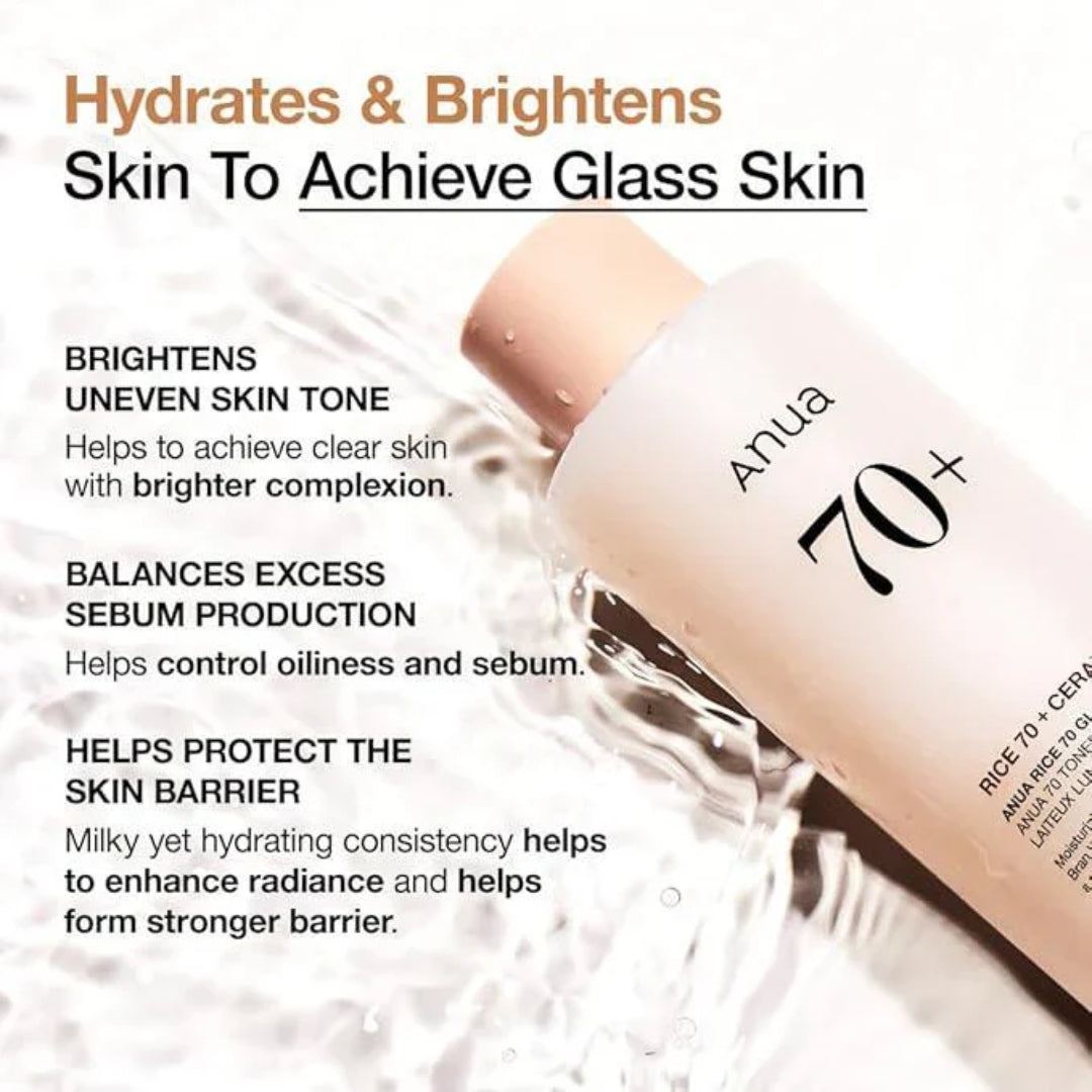 Milky texture of Anua Glow Toner swatched on skin