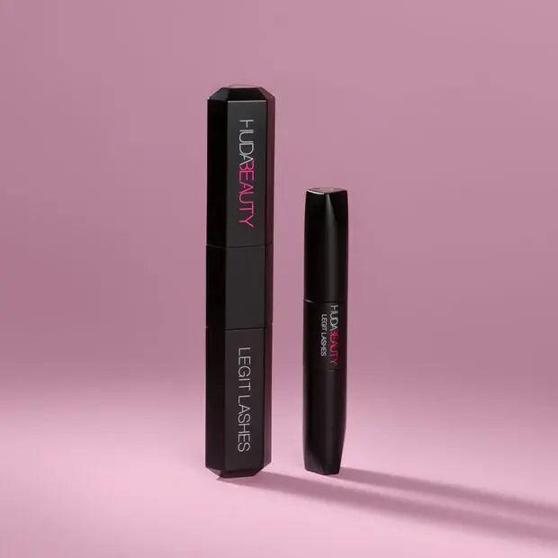 HUDA BEAUTY legit lashes double ended Volumizing and Lengthening mascara Let's Glamorize
