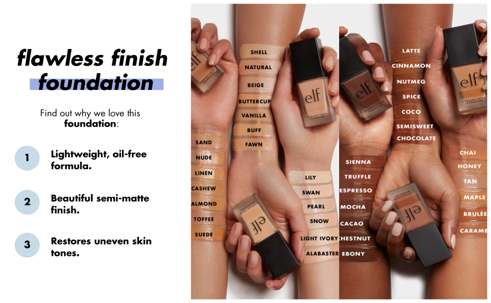 ELF COSMETICS- Flawless finish foundation