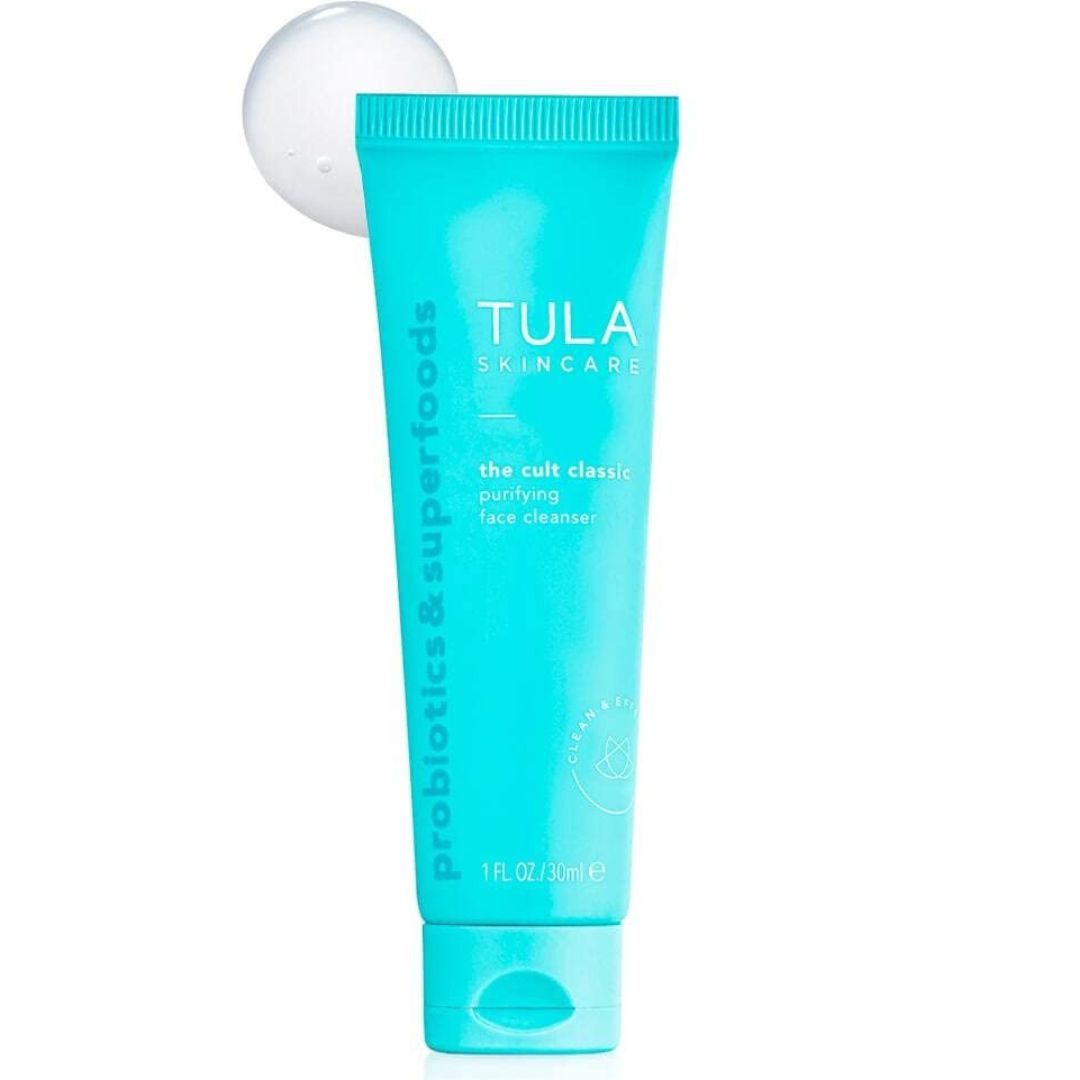 Tula Cult Classic Purifying Cleanser – 30ml gentle probiotic face wash for all skin types