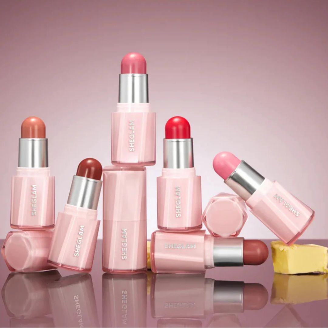 Sheglam Buttery Bliss Blush Stick flatlay
