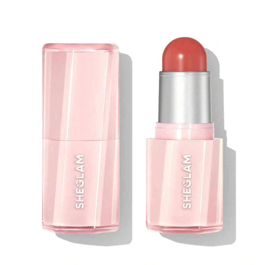 Sheglam blush stick swatched on skin

