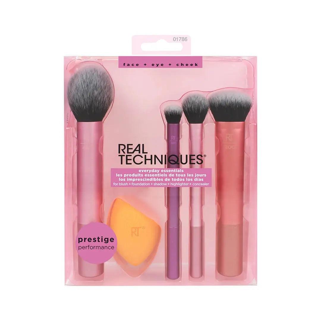 Real Techniques Everyday Essentials Makeup Brush Set Let's Glamorize