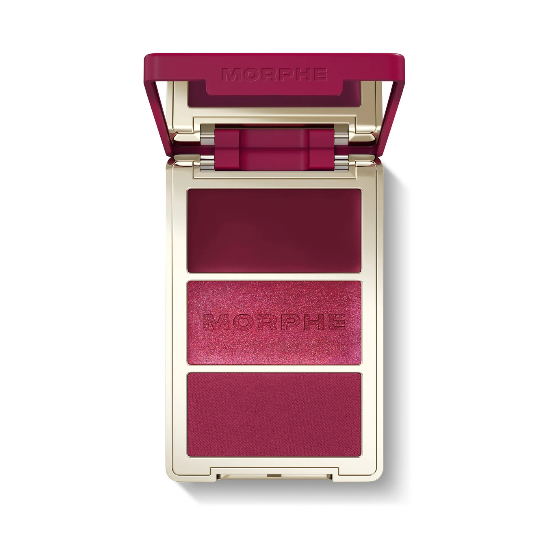 Multi-finish Morphe Cheek Thrills Face Trio for buildable and blendable cheek color