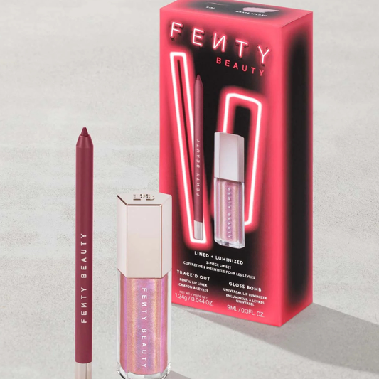 Fenty Beauty Lined + Luminized 2-piece lip set with lip liner and high-shine lip gloss