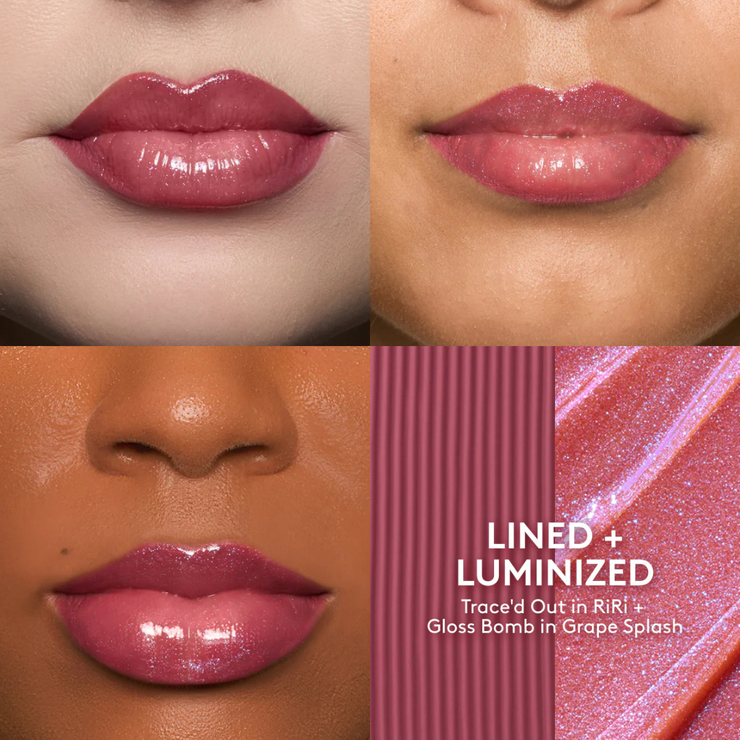 Fenty Beauty lip liner and lip luminizer duo for defined, glossy lips