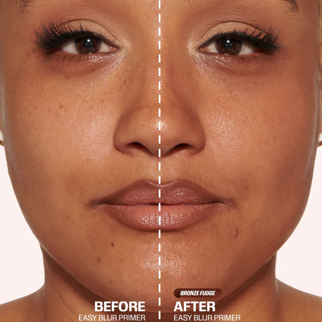 Lightweight, hydrating Huda Beauty Bronze Fudge primer for flawless makeup