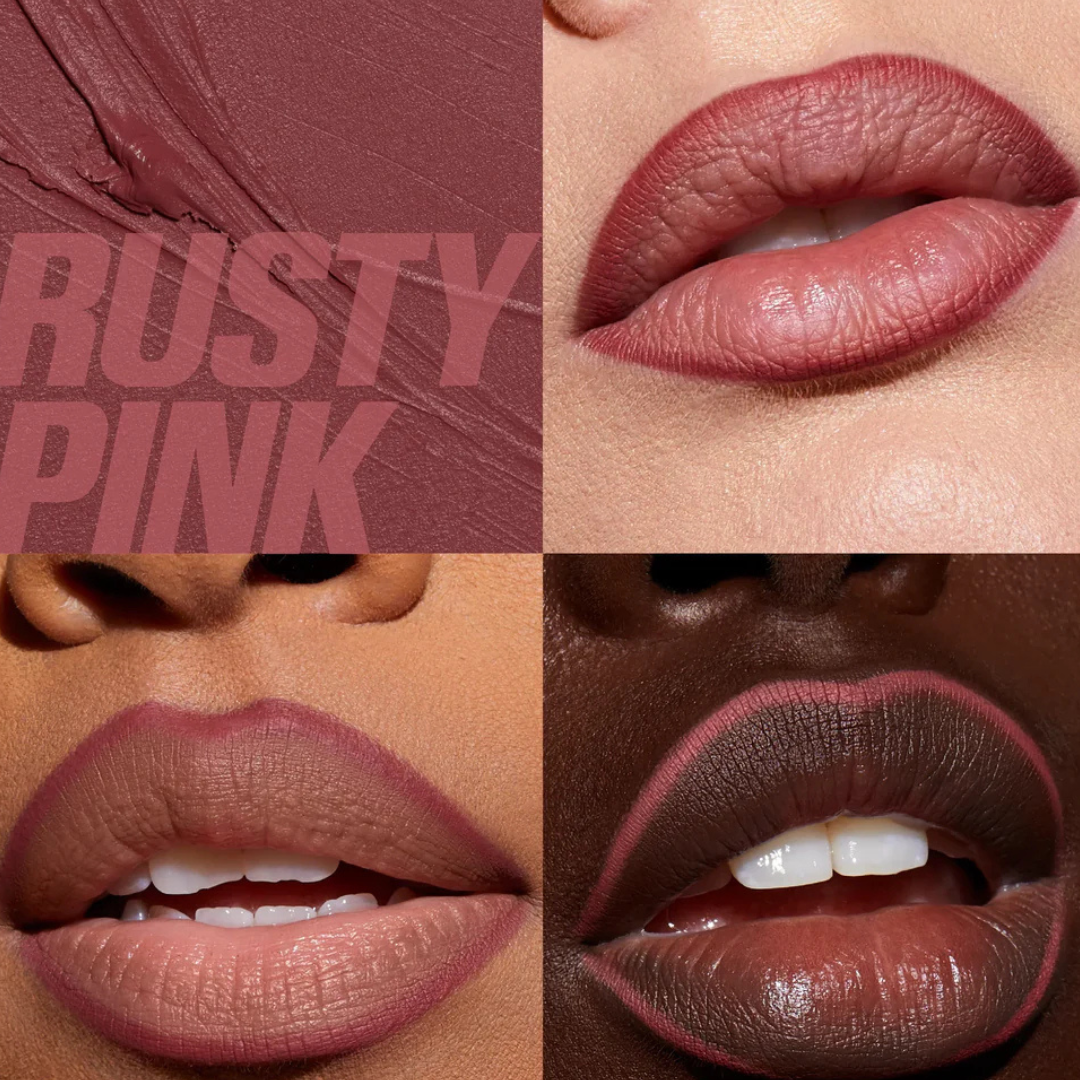 Close-up of Huda Beauty automatic lip pencil for precise lip definition