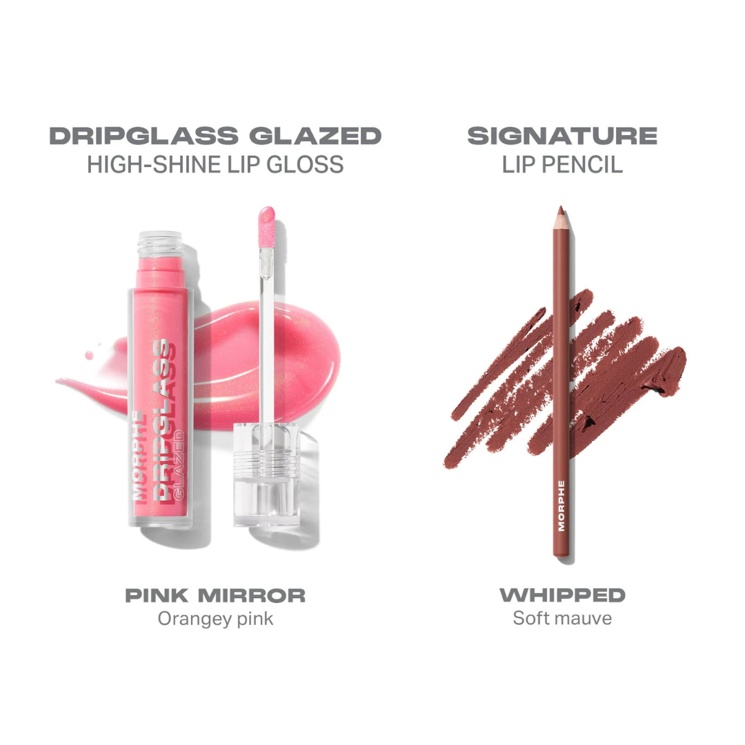Morphe Unapologetic Best-Sellers Makeup Set featuring Setting Spray, Translucent Powder, Lip Liner and Gloss
