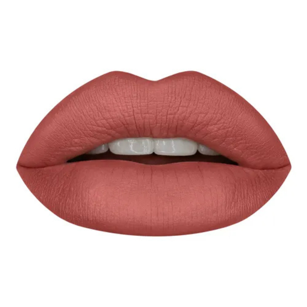 Swatches of Huda Beauty matte lipstick shades

