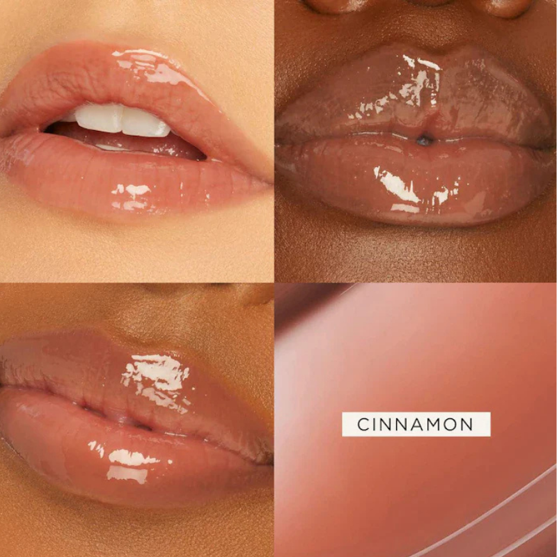 "Beauty flat lay featuring Sephora Favorites It’s Giving Nude lip makeup set products"

