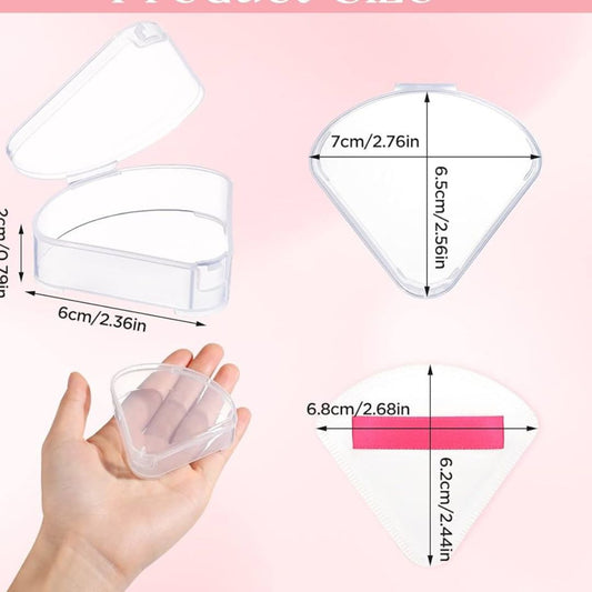 SHEIN- powder puff triangle case