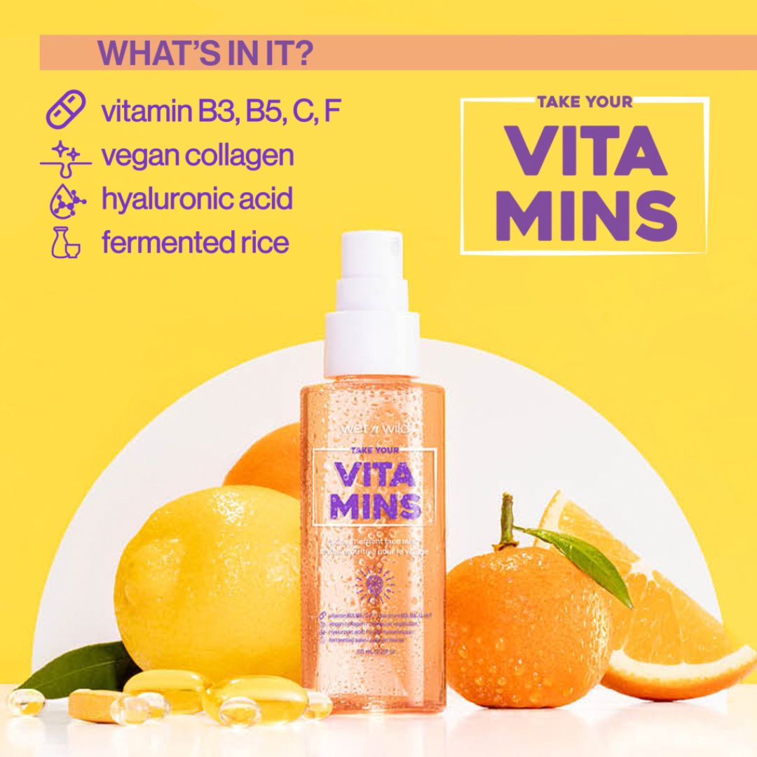 Wet n Wild Face Mist with Vitamin-Enriched Formula – Clear Spray


