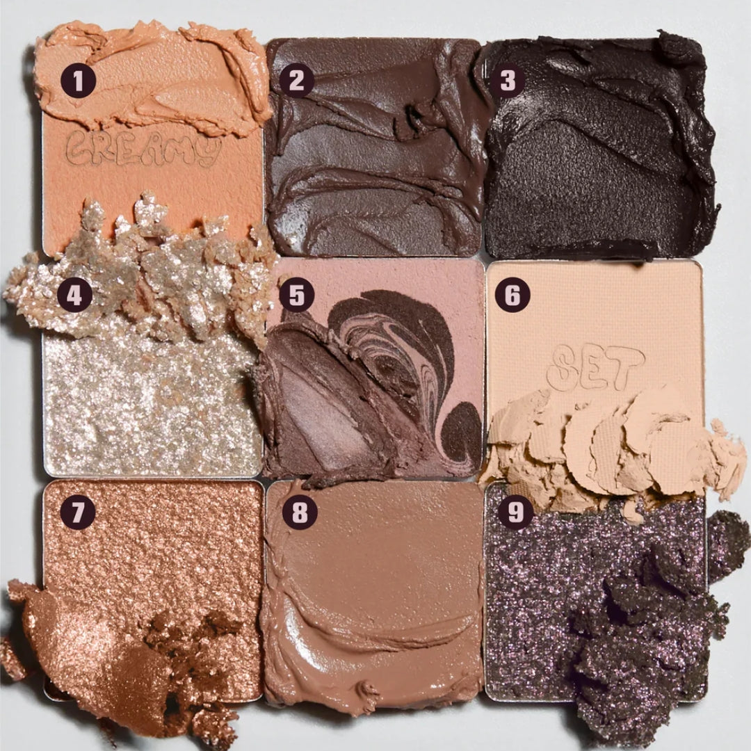 Huda Beauty Creamy Eyeshadow Palette shades
