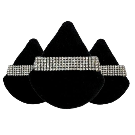 SHEIN Rhinestones Studded Powder Puff Set of 3