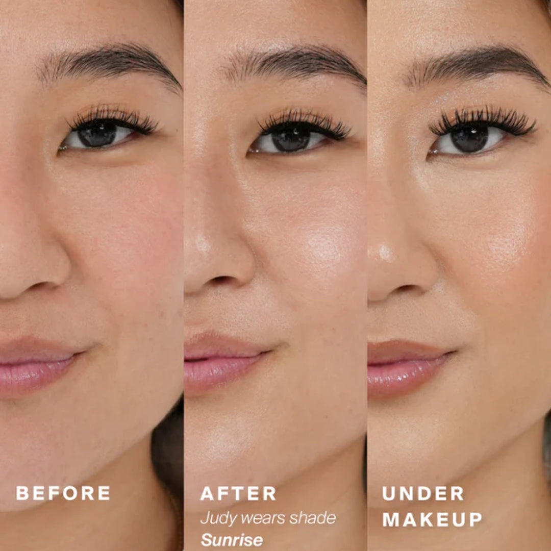 Swatch of Supergoop! Glowscreen Sunrise Champagne Glow on Skin