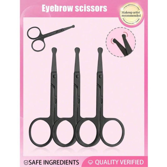 SHEIN- eyebrows round scrissors (pack of 3)