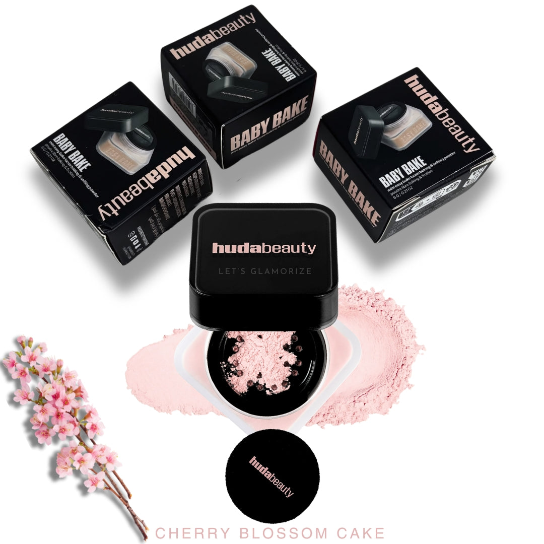 Huda Beauty Easy Bake Mini Setting Powder – Cherry Blossom Cake Shade