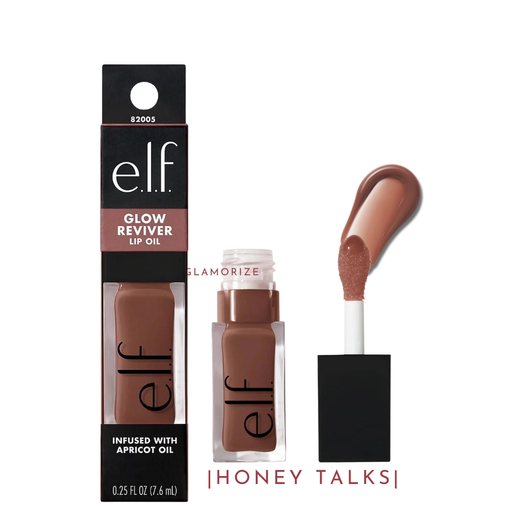 e.l.f. Glow Reviver Lip Oil – 7.6ml Infused with Apricot Oil
