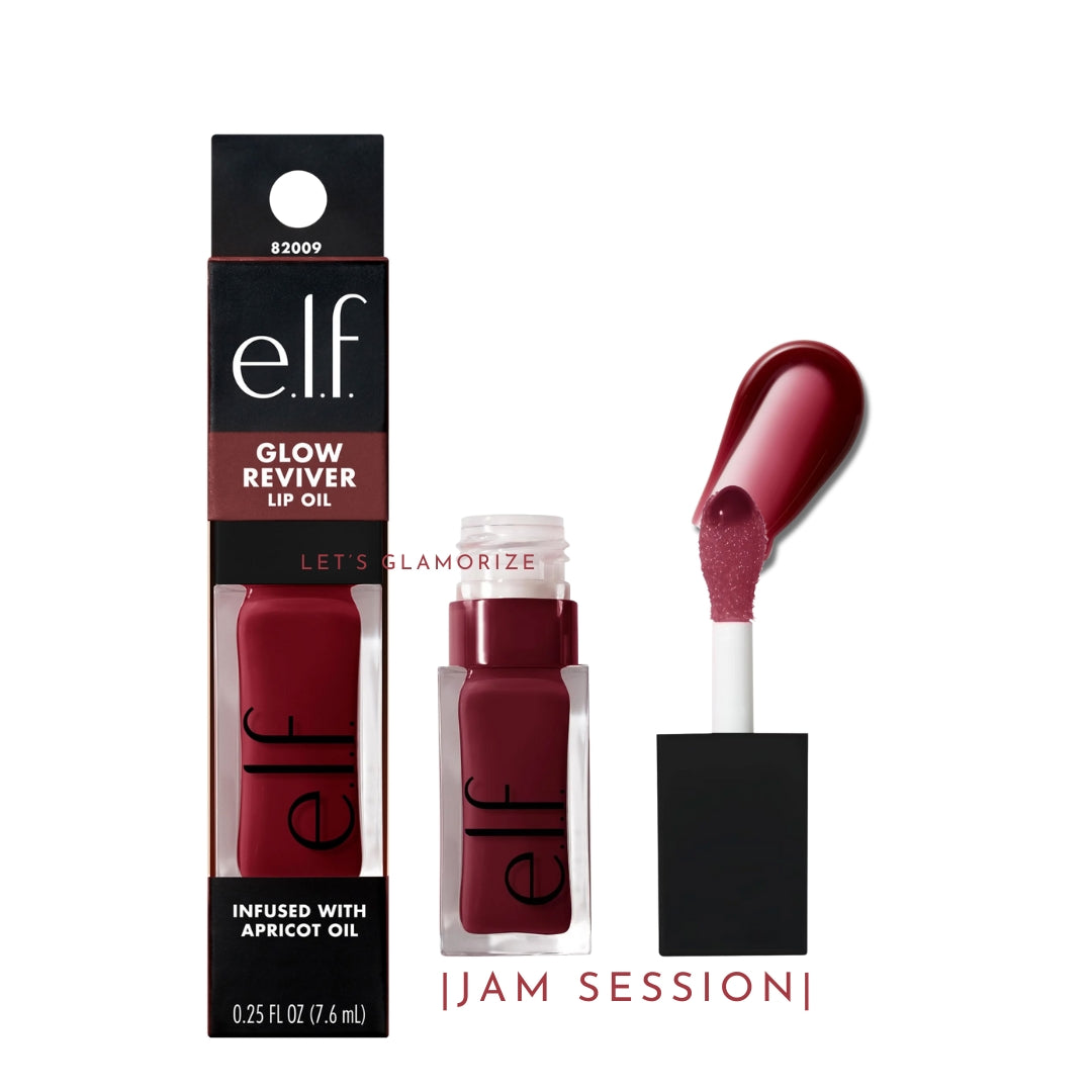 e.l.f. Glow Reviver Lip Oil – 7.6ml Infused with Apricot Oil