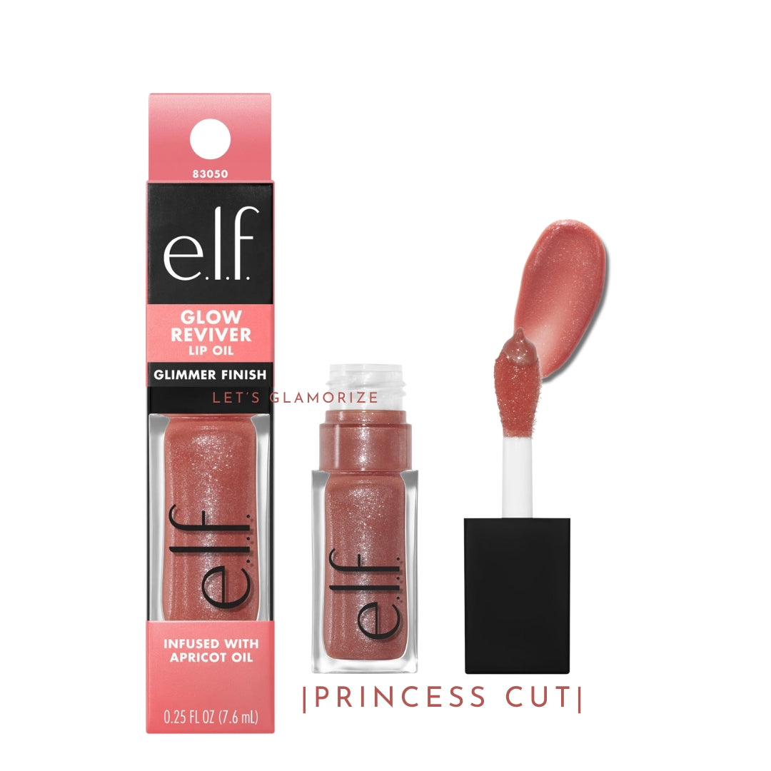 e.l.f. Glow Reviver Lip Oil – 7.6ml Infused with Apricot Oil