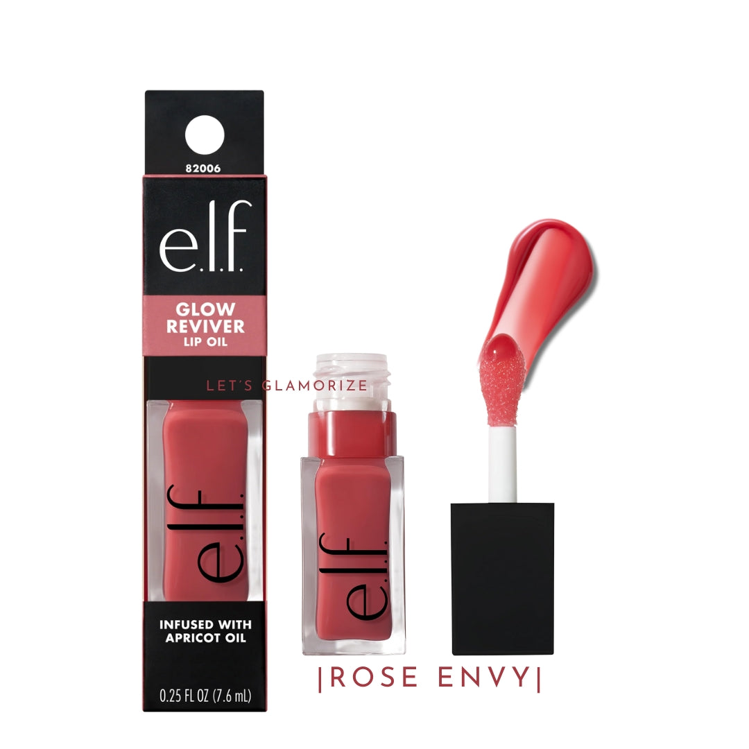 e.l.f. Glow Reviver Lip Oil – 7.6ml Infused with Apricot Oil