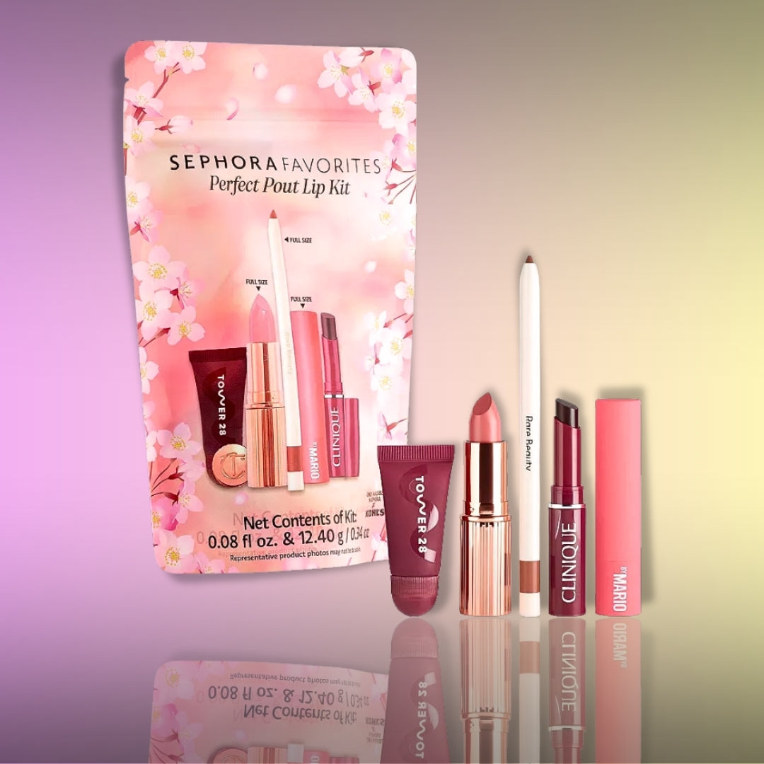 Sephora Favorites Perfect Pout Lip Kit 5-piece set with packaging