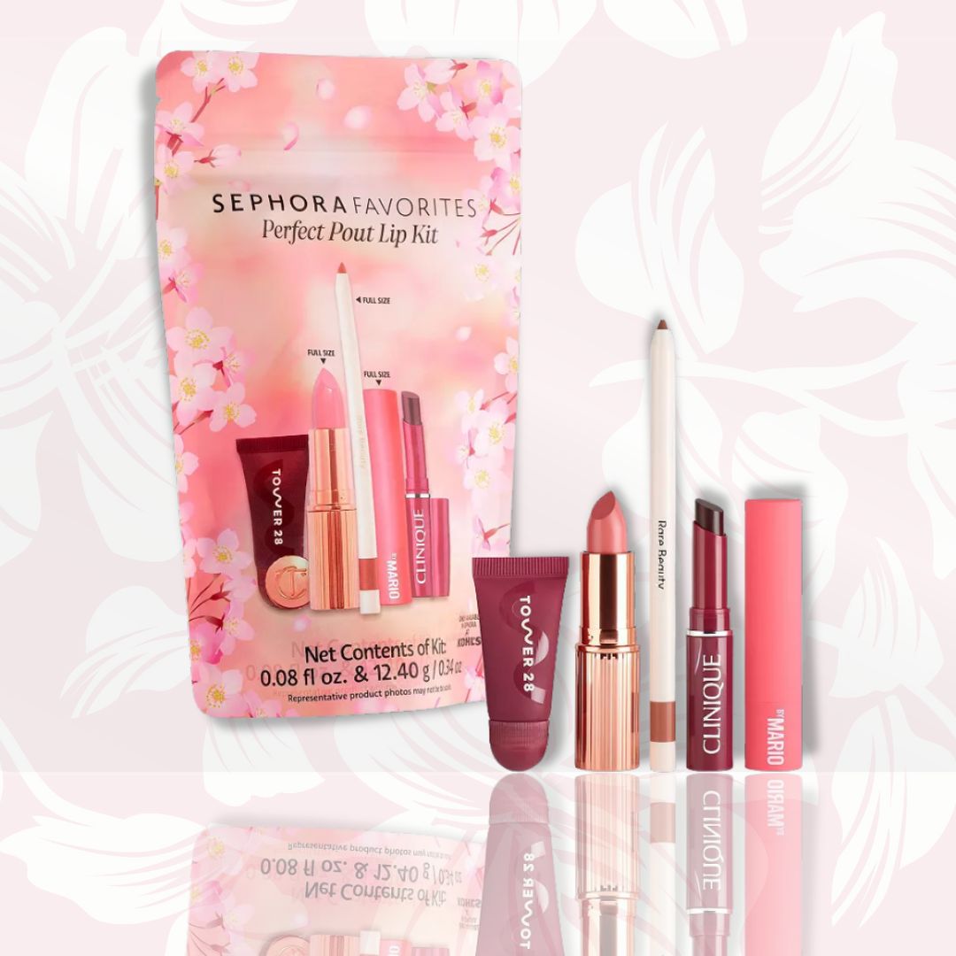 Swatches of Sephora Favorites Perfect Pout Lip Kit products