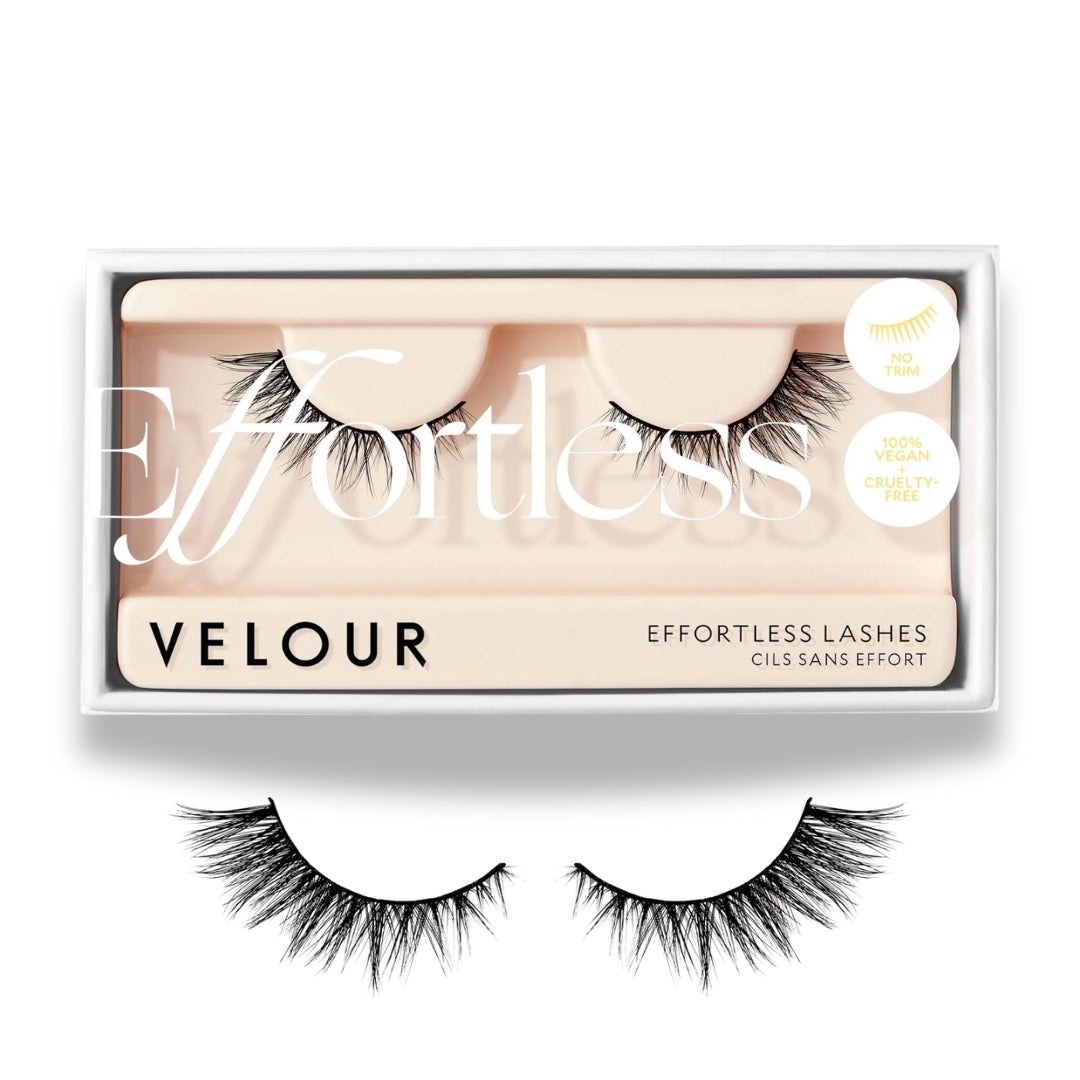 Model wearing Velour Effortless Lashes natural look